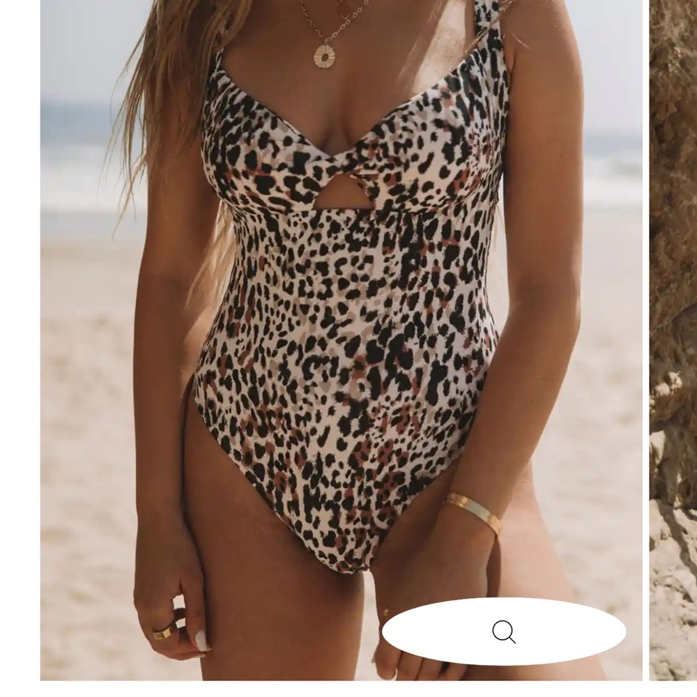TY TWIST FRONT ONE PIECE - SNOW LEOPARD